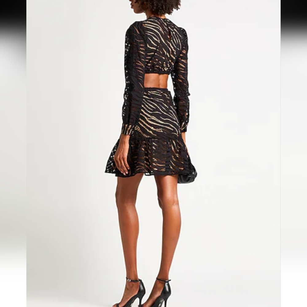 Micheal KorsZebra Eyelet Cotton Cutout Dress - Picture 4 of 8